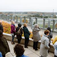 standing on the balcony